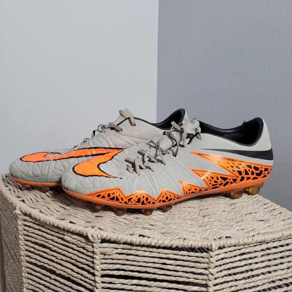 Nike Hypervenom Phinish AG Soccer Cleats Orange Gray 749900-080 Men US 10.5